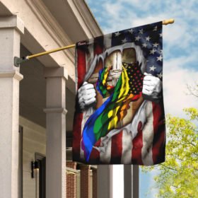 LGBT Christian Cross America U.S. Flag