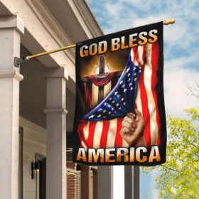 God Bless America - Christian Cross Flag