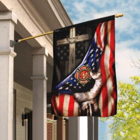 Firefighter Flag The Thin Red Line Sillent Heroes LNT403F