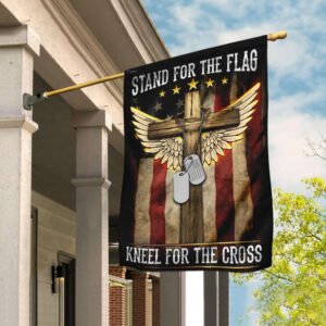 American I Stand For The Flag, I Kneel For The Cross Flag