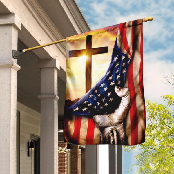 Christian Cross America U.S. Flag