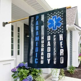 Paramedic Husband Daddy Protector Hero Flag