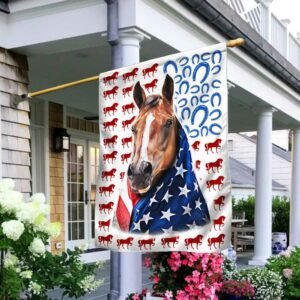 Horse Celebrate Fourth Of July Independence Day Flag