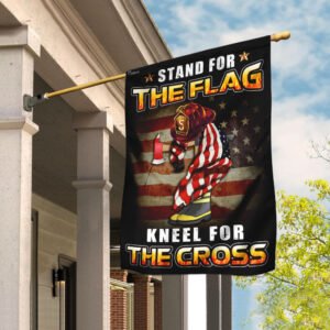 Firefighter - Stand For The Flag  Kneel For The Cross Flag