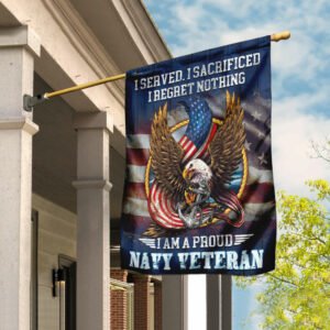 US Navy Veteran Flag Flagwix™ I Am A Proud Navy Veteran Flag