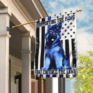 Supporting The Paws That Enforce The Laws Flag