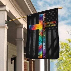 Christian Cross - Way Maker Miracle Worker Flag