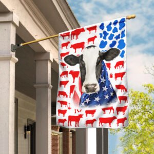 Dairy Cow Celebrate Fourth Of July Independence Day Flag LNT226F