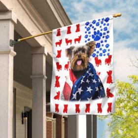 Yorkshire Terrier 4th July Flag
