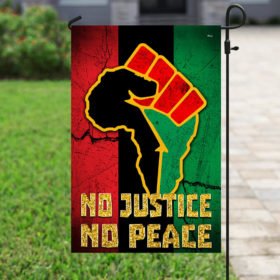 No Justice No Peace Proud Africa Flag