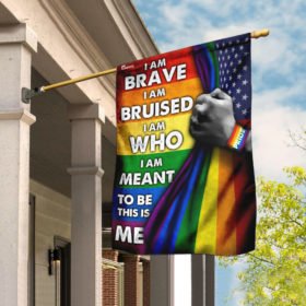 I Am Brave I Am Bruised LGBT Pride Flag