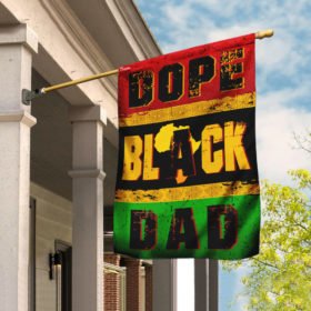 Dope Black Dad Flag