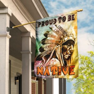 Proud To Be Native American Flag
