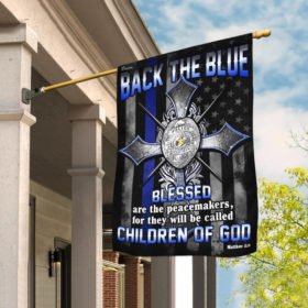 Back The Blue. Police Officer American US Flag