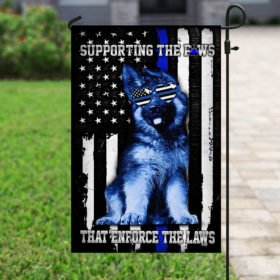 Supporting The Paws K9 Police Flag