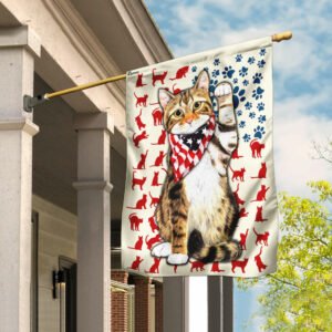 Cat Kitty Kitten 4th Of July Flag