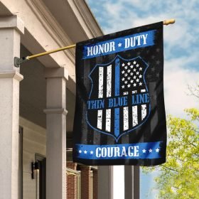 Honor Duty Courage Police Flag