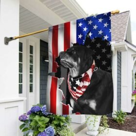 Rottweiler American Flag
