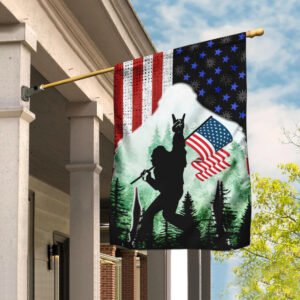Bigfoot Celebrate Fourth Of July Independence Day Flag