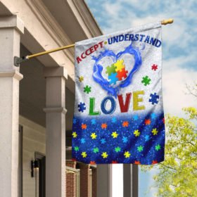 Accept, Understand, Love Autism Flag
