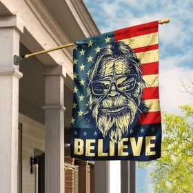 Make America Great Again Flag, Patriotic Bigfoot Sasquatch QNN552Fv2