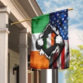 America Home With Irish Blood Flag
