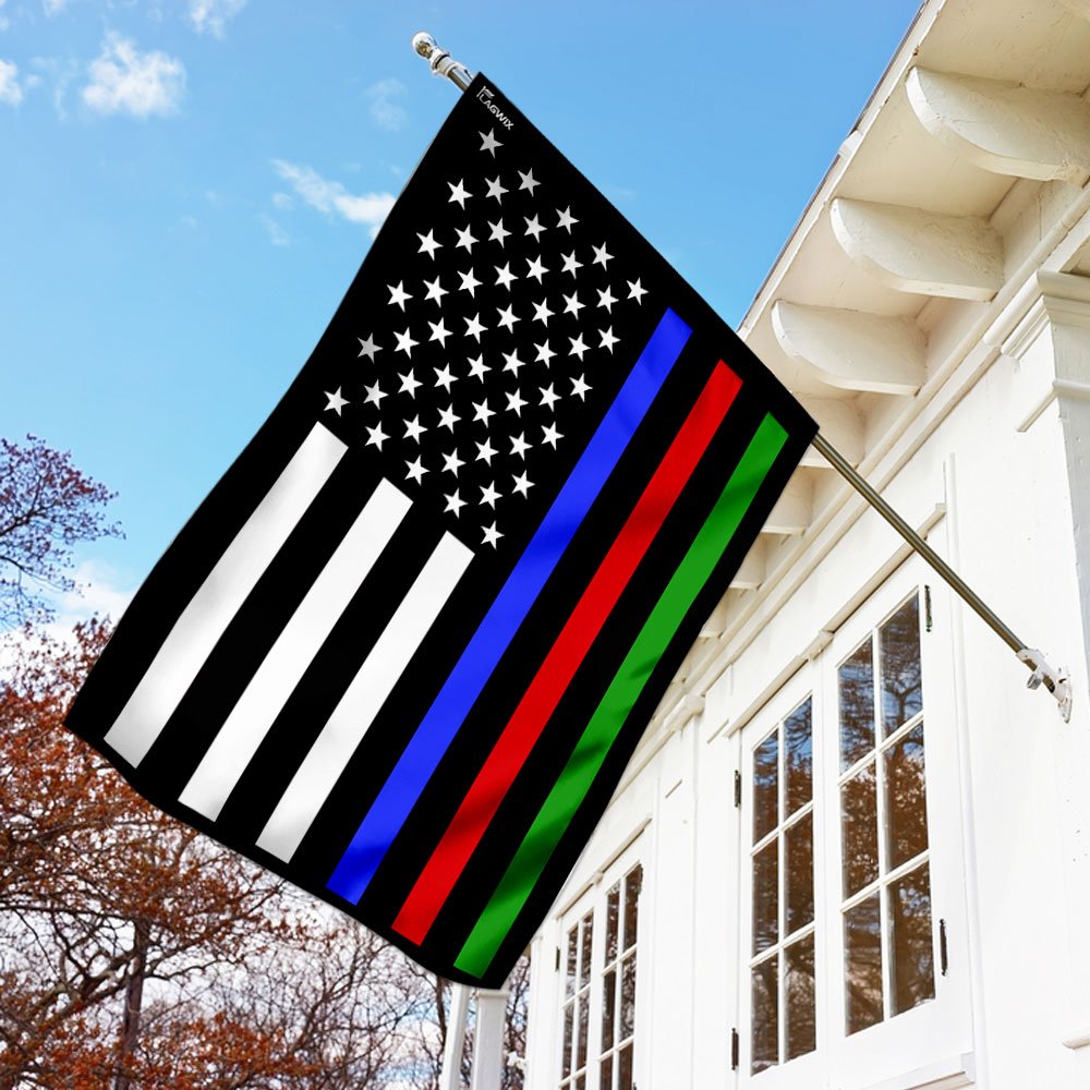 Police Military and Fire Thin Line American Flag - Flagwix