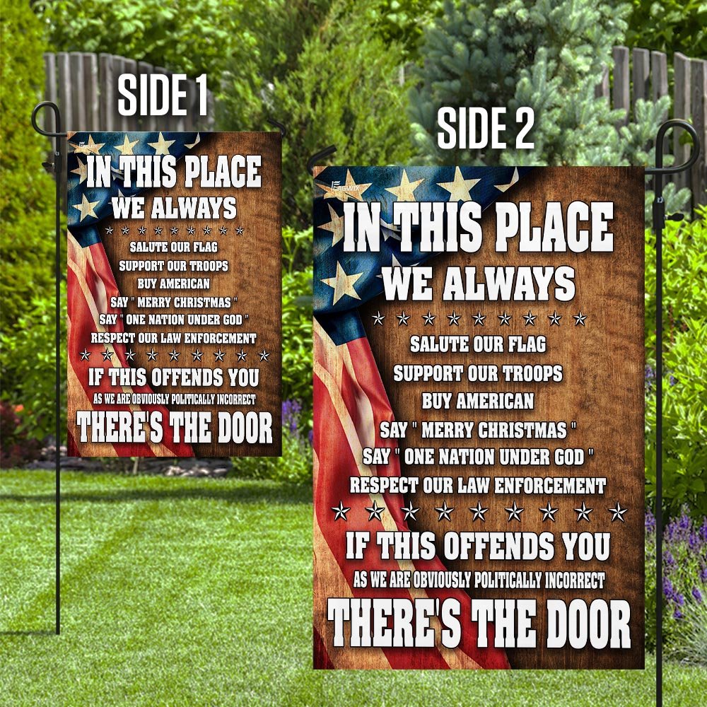 Details about   In This Place We Always Salute Our Flag Support Our Troops Flag Garden Flag