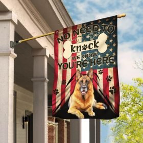 German Shepherd. We Know You Are Here Flag