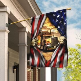 Proud Truck Driver American Flag
