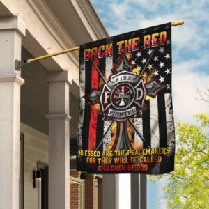 Back The Red Firefighter Flag