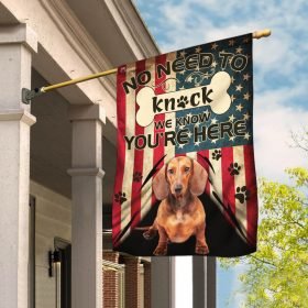 Dachshund. We Know You Are Here Flag