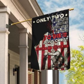 Jesus Christ And The American Veteran Flag