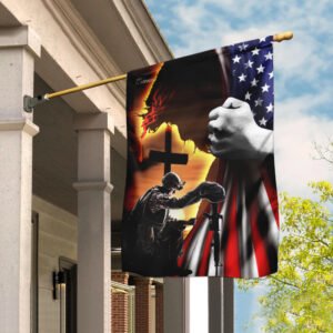 Jesus Christian Veteran American Flag