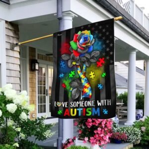 Love Someone With Autism Flag