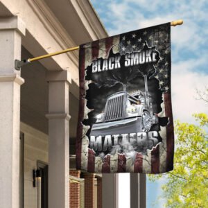 Trucker. Black Smoke Matters American US Flag