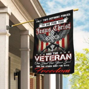 Christian Jesus. Veteran Flag