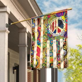 Peace Sign Hippie Flag Imagine All The People Living Life In Peace Flag TPT597F