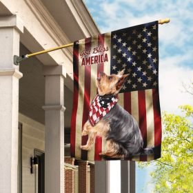 Yorkshire Terrier American US Flag