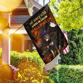 Rottweiler Halloween Flag Flagwix™ Not Every Witch Lives In Salem Flag