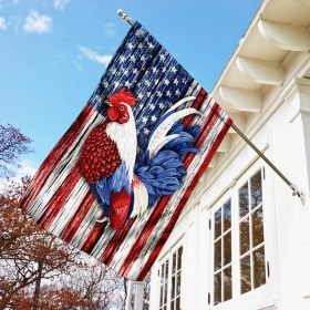 Rooster American US Flag