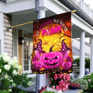 Pink Pumpkin Breast Cancer Awareness Flagwix™ Pink Pumpkin Halloween Flag