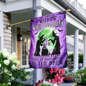 The Witch's Warning Flagwix™ Witch Property Flag