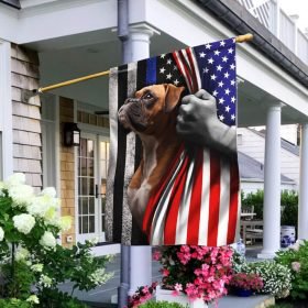 Boxer. The Thin Blue Line America US Flag