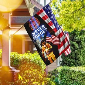Firefighter 9-11 Never Forget Patriot Day Flag
