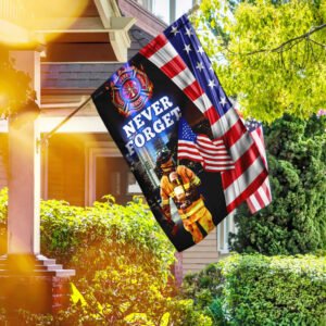 Firefighter 9-11 Never Forget Patriot Day Flag