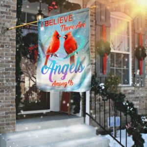 I Believe There Are Angels Among Us Cardinal Flag