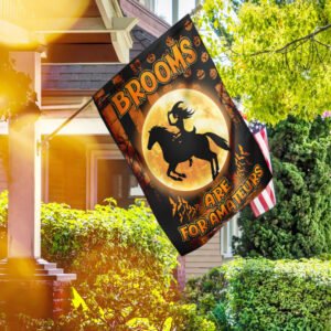 Brooms Are For Amateurs Horse Riding Flag