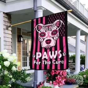 Paws For The Cure Breast Cancer Awareness Flag