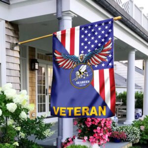 Navy Seabees Veteran American US Flag